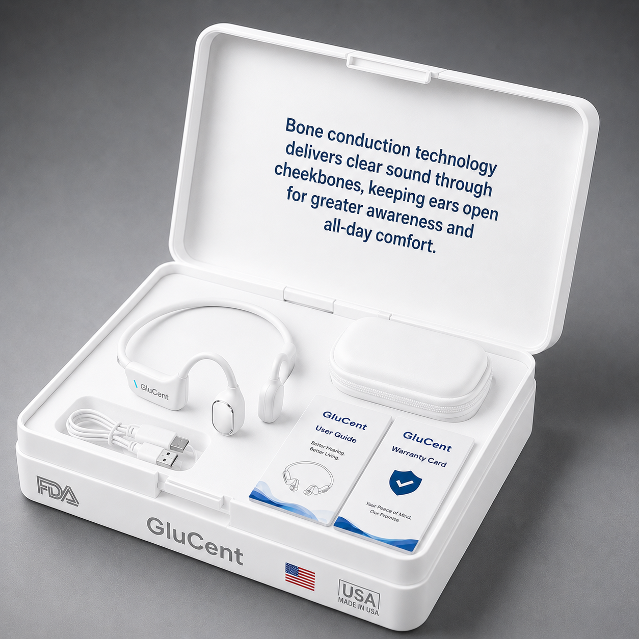 🔊Mayo Clinic Recommended🏆GluCent® Smart Bone Conduction Hearing System Recommended by Hearing Specialists