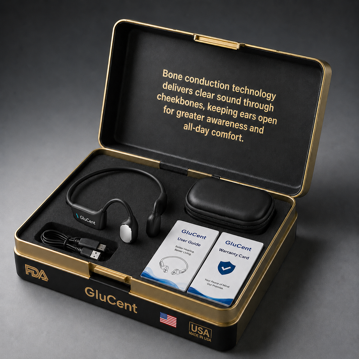 🔊Mayo Clinic Recommended🏆GluCent® Smart Bone Conduction Hearing System Recommended by Hearing Specialists